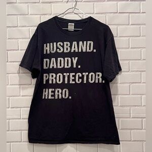 PORT & COMPANY men black short sleeve t-shirt /size L